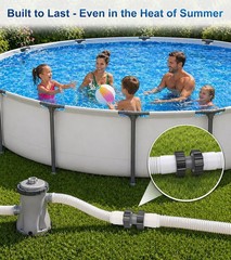 Gray Pool Hose Connector Leak Proof Dual 1.5 Inch Adapter Fitting