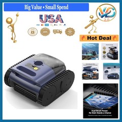 2026 Upgrade Robotic Pool Vacuum AI Sonar Navigation 180 Min Battery Inground…