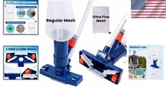 Effortless Cleaning Pool Vacuum – Non-Electric Design with 2 Bag Options