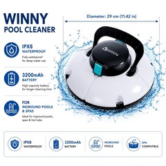 2025 NEW Pool Cleaner Robot Cordless Pool Vacuum Cleaner for Above Pools