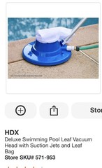 HDX Deluxe Swimming Pool Leaf Vacuum Head with Suction Jets and Leaf Bag