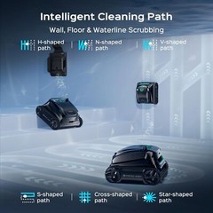 WYBOT S2 Solar Robotic Pool Cleaner Wall Climb Pool Vacuum & 1102P Pool Robot