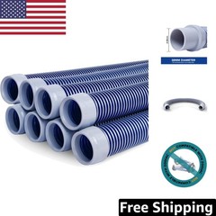 Durable 8-Piece Pool Vacuum Hose Set – 1.5” Diameter, Flexible & Space-Saving