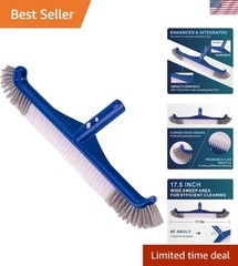 Lightweight Pool Brush with Curved Edges – Fits Standard Pool Pole Effortlessly
