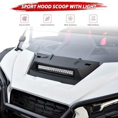 LED Turbo Hood Scoop Compatible with 2024 2025 Polaris RZR XP 1000/ XP 4 1000