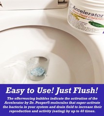 2-Pack Dr Pooper septic tablets clear tough clogs, sludge, odors fast. Just flus