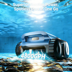 Cordless Robotic Pool Vacuum for Inground Pools, Above Ground Pool Cleaner