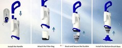LITTLE SHARK Pool Vacuum For Above Ground Pool, Hot Tub Vacuum 60W Motor, Sealed