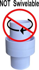 1.5&Prime; Plastic Pool Cleaner Hose Connector – Non-Swiveling Design for Easy Use