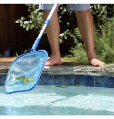 Swimline Pool Pond Net Leaf Skimmers w/ 4&prime; Adj. Aluminum Telescopic Lot Of 46