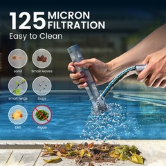 Cordless Hot Tub Vacuum Pool Cleaner Handheld Rechargeable Pool Vacuum 4000mAH