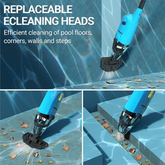 Pool Vacuum for above Ground Pool, 18GPM Powerful Suction/87” Extension Pole/60M