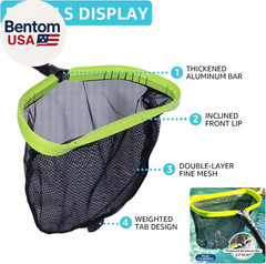 Deluxe Swimming Pool Cleaning Kit Including Professional Leaf Skimmer Net,Half-D