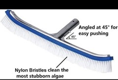 Brand NEW 18&Prime; Curved Wall Floor Brush for In/Above Ground Swimming Pool Summer