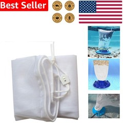 Pool Leaf Bag 16×24 Inch Fine Mesh Replacement Vacuum Catcher Cord White