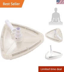 Manual Pool Vacuum 196 – Vinyl Liner with Transparent Design for Easy Cleaning