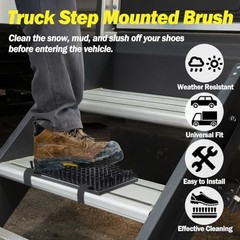 Truck Step Mounted Brush, Heavy Duty Boot Brush Cleaner, Universal Boot