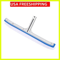 Pool Brush Head, 17&Prime; Heavy Duty Pool Brush, Nylon Bristles, Curved Edge for C…