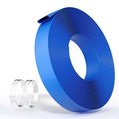 2inx100ft Blue PVC Pool Hose with Metal Clamps Outdoor Water Hose Clamp