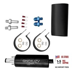 High Flow 290LPH Inline Fuel Pump with Installation Kit – Replacement for