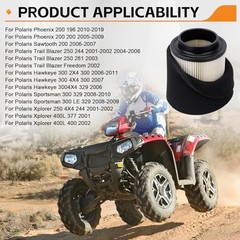 0452306 1253355 Air Filter Cleaner Replacement for Polaris Phoenix 200 2005