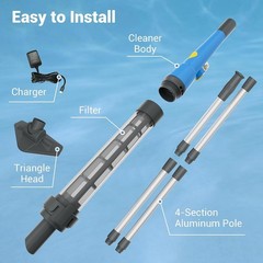 Lightweight Above Ground Pool Vacuum with 2 Brush Heads – Effortless Cleaning
