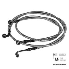 1068 Extended Front/Rear Brake Lines Flexible Fit for ATV Polaris RZR 800/S