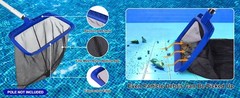Fine Mesh Pool Skimmer Net & Pool Brush Kit, Durable Pool Cleaning Kit Includes