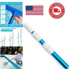 15 Foot Adjustable Pool Pole Lightweight Anodized Aluminum for Easy Cleaning