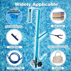 2 Pack Pool Fence Hooks Equipment Above Ground Swimming Accessories Adjustabl…