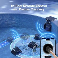 WYBOT S2 Solar Powered Wall Climb Robotic Pool Vacuum Cleaner Robot + Free Robot
