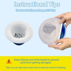 100Pack Pool Skimmer Socks, Pool Fliter Socks Swimming Pool Skimmer Basket So…