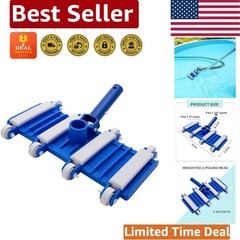 Eco-Friendly Pool Vacuum Head – 14&Prime; Manual Clean with Rolling Wheels Included