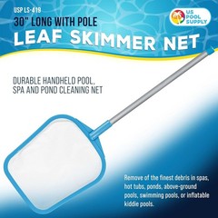 Pool Skimmer Net with Pole 17 inch Ultra Fine Mesh Leaf Scoop for Pools & Hot…
