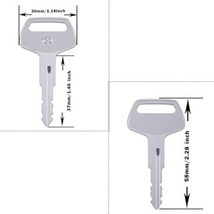 Heavy Equipment Ignition Key, 10 Pack 787 Komatsu Key, Replaces OEM Part WL-787