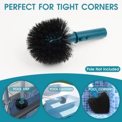 Poolvio 20&Prime; 2 in 1 Pool Brush Head for Swimming Pool, Heavy Duty Scrub Brush …