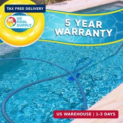 U.S. Pool Supply Pool Vacuum Hose – 1-1/2&Prime; x 30&prime; Professional Heavy Duty Pool Ho