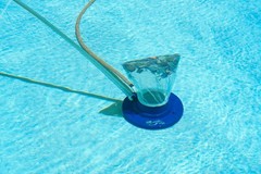 Poolmaster 28300 Big Sucker Manual Swimming Pool Debris Leaf Vacuum ~ Blue