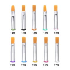 14G Brush Dispensing Tip 8mm Flat Needle Brush Tip 4.2mm Internal Dia