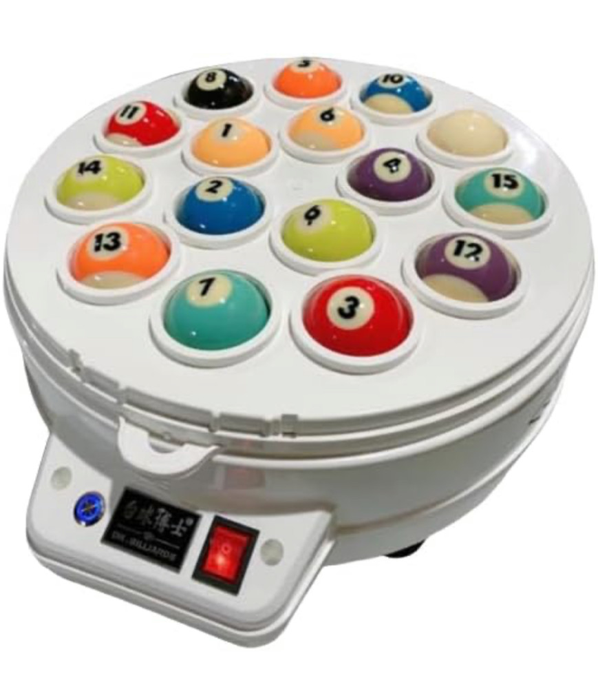 Maquina Limpiadora Automatica Brilladora Pulidora de Bolas De Billard 180W 16B