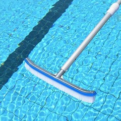 Effortless Cleaning with 18&Prime; Nylon Bristle Pool Brush – Ideal for Walls & Tiles