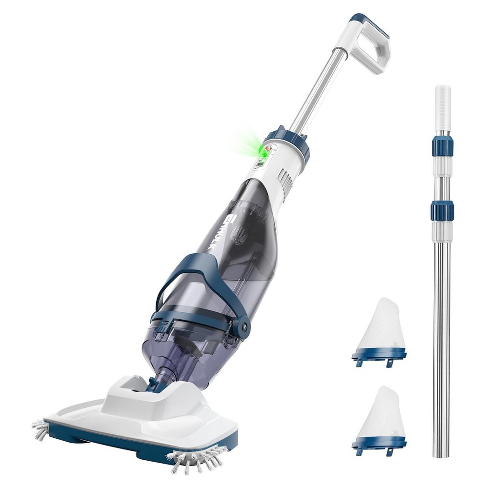 Pro Cordless Pool Vacuum – 18.5 GPM Powerful Suction, 70min Runtime & 13.4&Prime; W…