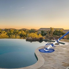 Blue Automatic Pool Vacuum Cleaner Suction Powered, Includes 10 Hoses & Spare…