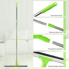 17.2&Prime;Professional Floor Scrubber Shower Squeegee,Double Flexible Rubber