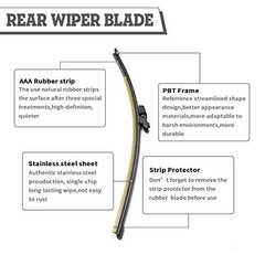 Rear Wiper Arm & Blade Kit,Exact-Fit Replacement for Ford Expedition 16-17