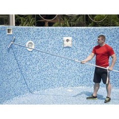 NEW 18&Prime; Swimming Pool Cleaning Brush Algae Floor Wall Brush Head Aluminum Back