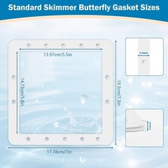 Pack of 2 Swimming Pool Skimmer Gaskets Heavy Duty Rubber Seals for Pump Systems