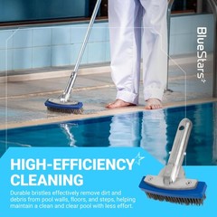 BlueStars Heavy Duty 5in Swimming Pool Brush with Stainless Steel Bristle Wir…