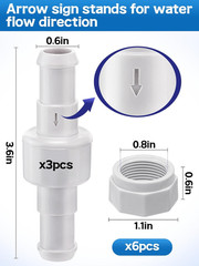 3Pack Pool Cleaner Hose Swivel Hose Nut Combo Kit for Polaris 180 280 380 D20 D