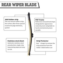 Rear Wiper Arm & Blade Kit, Exact-Fit Replacement for ford edge 2015-2024